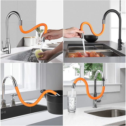 Flexible Water Tap Extender - 360Â° Adjustable Foaming Extension Tube with Connector (46cm)