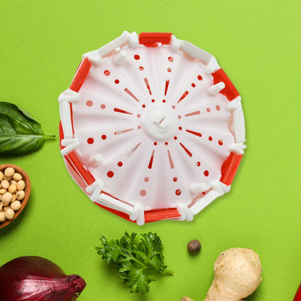 Folding Fruit Basket with Hanging Stand â€“ Lotus Shape Tray for Fruits & Vegetables (1 Pc)