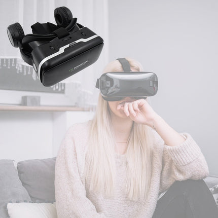 3D /Â HD VR Glasses Virtual Reality Goggles Headset for iOS for Android SmartphoneÂ VR Goggles-For 3D VR Movies Video Games with Headphones (1 Pc)