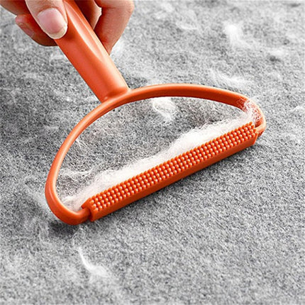 2-in-1 Portable Lint Remover â€“ Long-Handle Brush & Sticky Roller for Clothes, Furniture & Carpets (1 Pc)