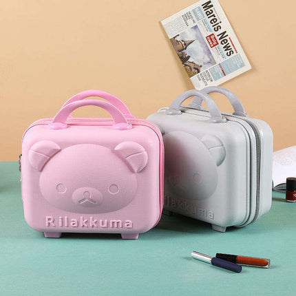 Vanity Case Design for Children Mini Cartoon Polar Bear Password Box Portable Easy Carry Lightweight Small Case with Combo Lock