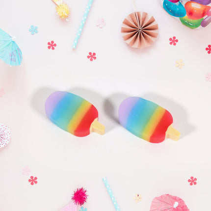 Jelly Popsicle Erasers â€“ Cute & Fancy Mini Erasers for Kids (2 Pc Set, Mix Design)