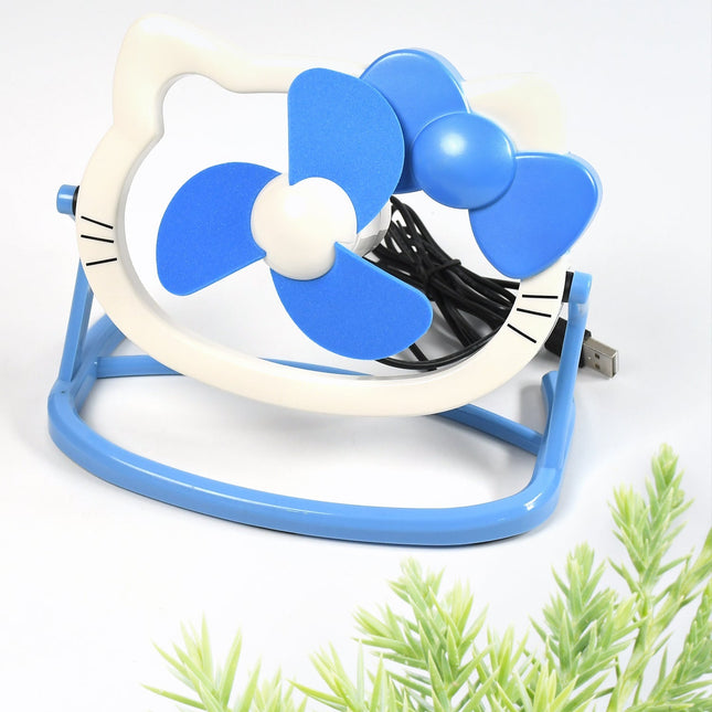 Hello Kitty Cute Mini USB Desktop Fan â€“ Bright Color, Personal Desk Fan (Battery Not Included)