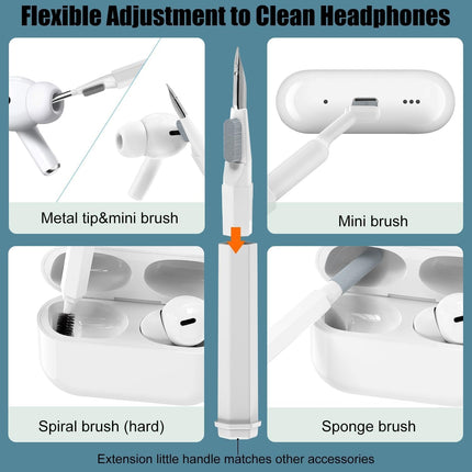 Keyboard Cleaner Kit, 20-in-1 Laptop Phone Screen Cleaning Kit, Keyboard Cleaning Kit with Electronic Cleaning Brush Spray for AirPods Pro,  iPhone Pro, Camera, Computer CleaningÂ 
