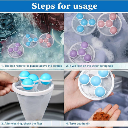 Floating Laundry Ball Lint Catcher â€“ Reusable Hair & Fur Filter (1 Pc)