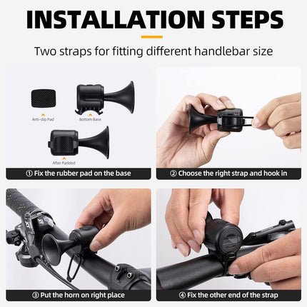 Loud 120dB Bicycle Air Horn â€“ Waterproof Electric Bell with Long Battery Life