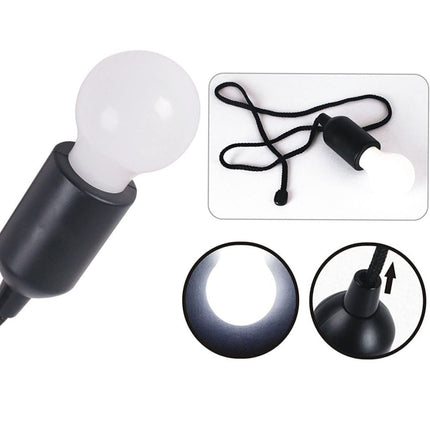 LED Pull Cord Light â€“ Hanging Black LED Bulb (1 Pc)