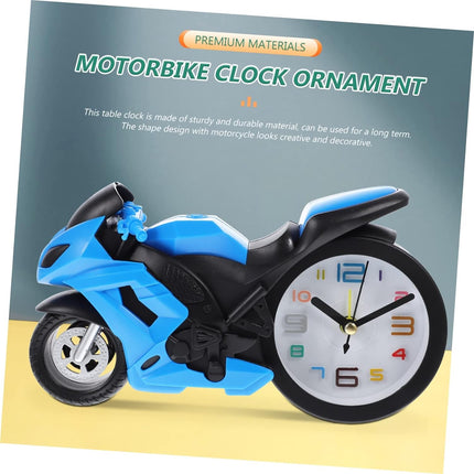 Retro Motorcycle Alarm Clock â€“ Novelty Bike Engine Style Desk Clock