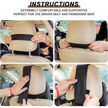 Car Neck Pillow Car Neck Headrest Pillow Memory Foam Car Accessories Cushion Car Seat Head Support Neck Protector Car Seat Neck Pillow,Â for Driving (1 Pc / Mix Color)