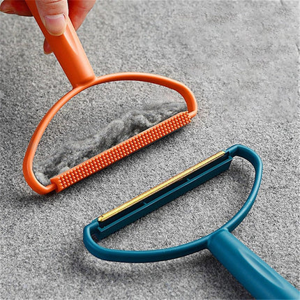2-in-1 Portable Lint Remover â€“ Long-Handle Brush & Sticky Roller for Clothes, Furniture & Carpets (1 Pc)