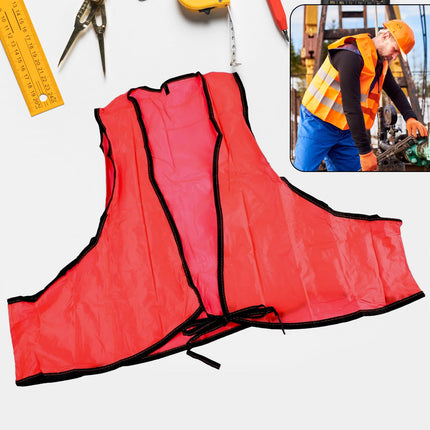 Economy PVC Safety Vest â€“ Soft Vinyl, Tie Closure, High Visibility