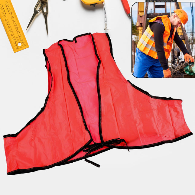 Economy PVC Safety Vest â€“ Soft Vinyl, Tie Closure, High Visibility