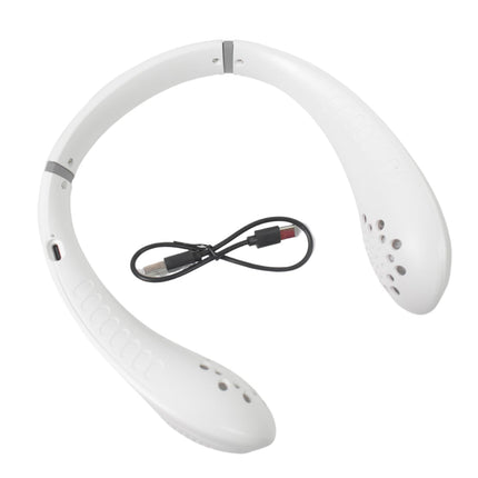 Portable USB Rechargeable Neck Fan â€“ Wearable, 3 Speeds, Headphone Design
