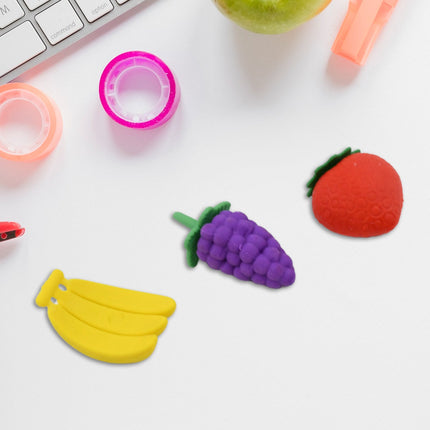 3D Food Fancy & Colorful Erasers â€“ Cute Novelty Eraser Set for Kids & School Prize (1 Set / Mix Design & Color)
