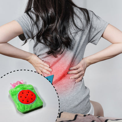 Watermelon Small Hot Water Bag with Cover â€“ Pain Relief Warmer