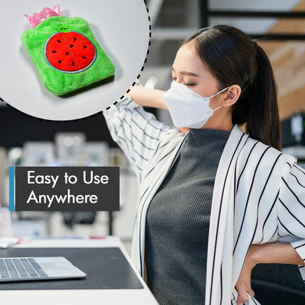 Watermelon Small Hot Water Bag with Cover â€“ Pain Relief Warmer