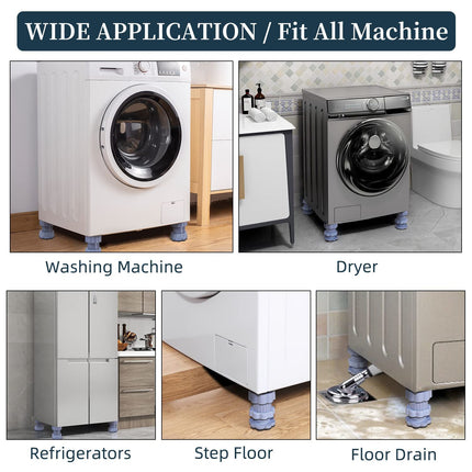 Washing machine support, anti vibration washing machine support adjustable washer anti vibrasion pads, washer & dryer pedestals,Â Washing Machine Accessory Anti- Skid Pad PVC Lifting Pad Non-Slip ( 1 Pc )