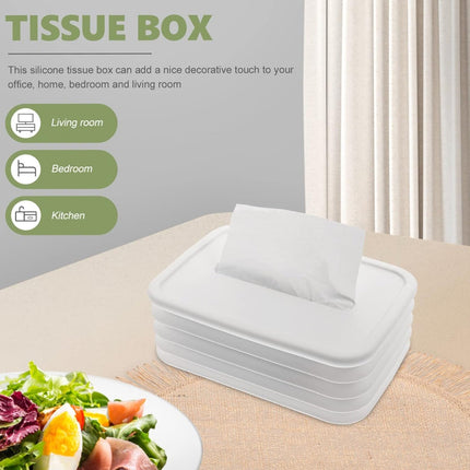Simple Silicone Tissue Holder â€“ Cube/Cylinder Tissue Box for Bathroom, Office, Car & Bedroom