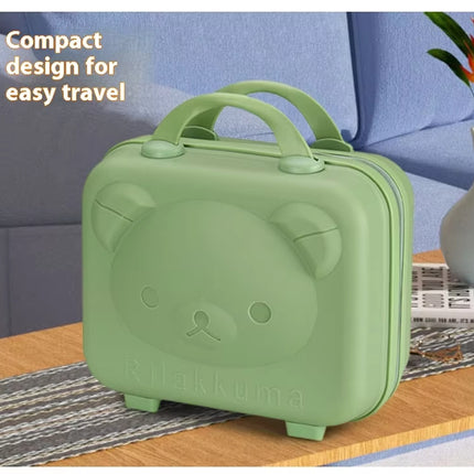 Vanity Case Design for Children Mini Cartoon Polar Bear Password Box Portable Easy Carry Lightweight Small Case with Combo Lock
