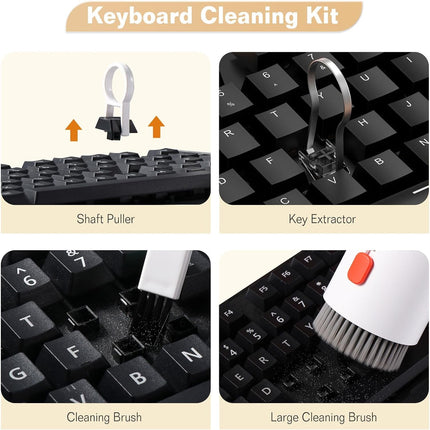 Keyboard Cleaner Kit, 20-in-1 Laptop Phone Screen Cleaning Kit, Keyboard Cleaning Kit with Electronic Cleaning Brush Spray for AirPods Pro,  iPhone Pro, Camera, Computer CleaningÂ 