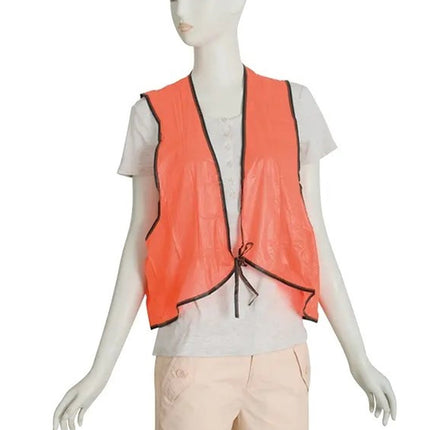 Economy PVC Safety Vest â€“ Soft Vinyl, Tie Closure, High Visibility