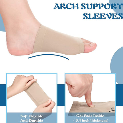 Foot Arch Support Sleeves for Men & Women – Pain Relief & Flat Feet Correction