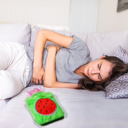 Watermelon Small Hot Water Bag with Cover â€“ Pain Relief Warmer
