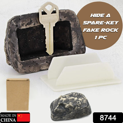 Realistic Fake Rock Key Hider â€“ Weatherproof Outdoor Key Storage for Emergencies (1 Pc)