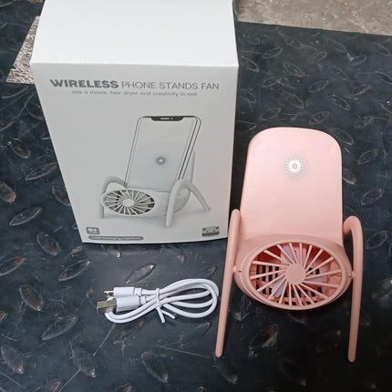 Portable Mobile Phone Holder Fan Handheld, Multi-Function (Battery Not Include)