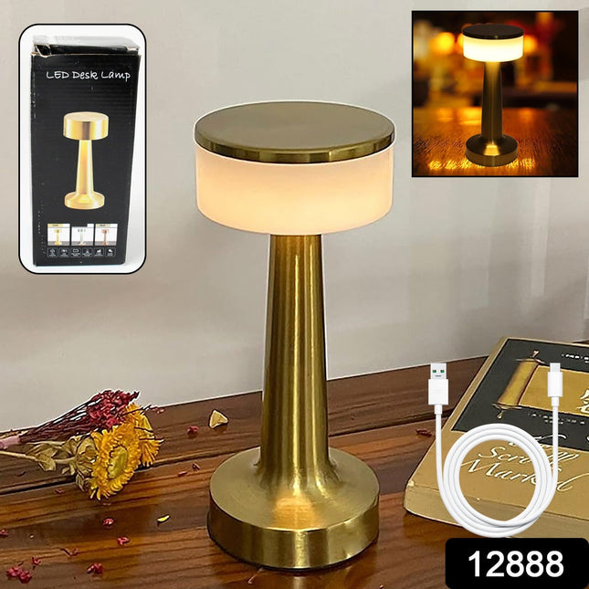 Touch LED Lamp â€“ USB, 3 Colors, 3 Brightness Levels (1 Pc, Metal)