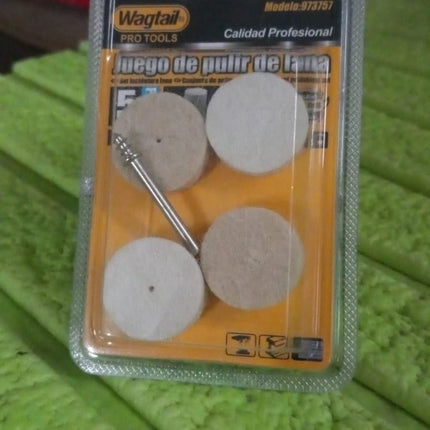 Rotary Tool Accessory Wool Felt Polishing Pad Felt (5 Pcs Set)