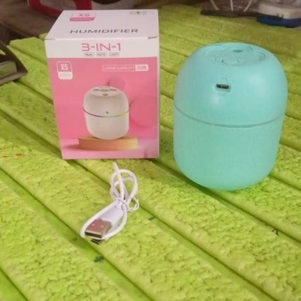 Portable Mini USB Humidifier with Light, Cool Mist & Essential Oil Diffuser (250ML)