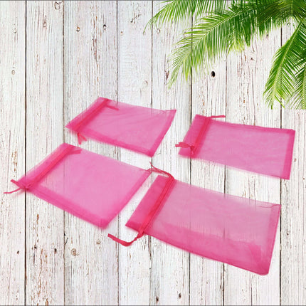 Organza Drawstring Gift Bags â€“ Small Mesh Pouches for Wedding, Party & Festival Favors (50 Pcs Set)