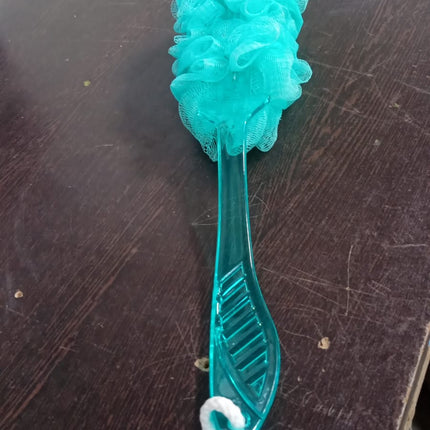 loofah with handle in blue color