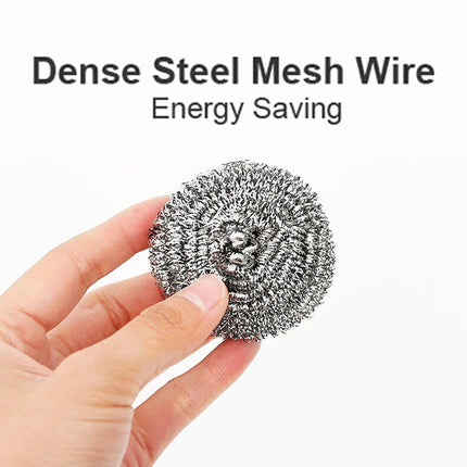 Heavy-duty round steel scrubbers, 6 pack, kitchen cleaning