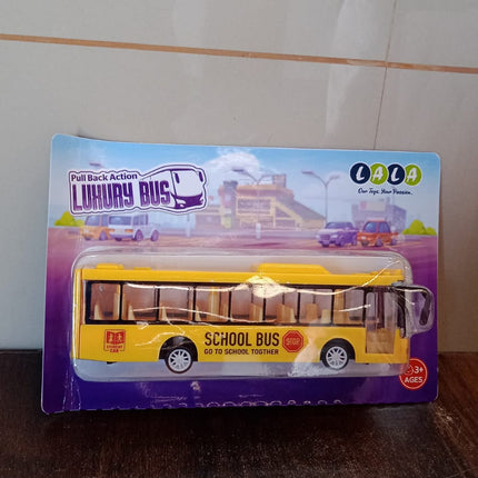 Inertia Bus Toys , High Simulation Yellow Fine Details Mini Bus Model Car Toys Prizes for Gift Collections