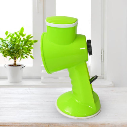 6 in 1 Multi functional Vegetable Cutter & Slicer Hand Machine Cutting, Slice, Cut Thick, Cut Silk All in one â€“Vegetable Chopper Cutter & Slicing Cutter Barrel - Vegetable Grater with 6 Removable Blades
