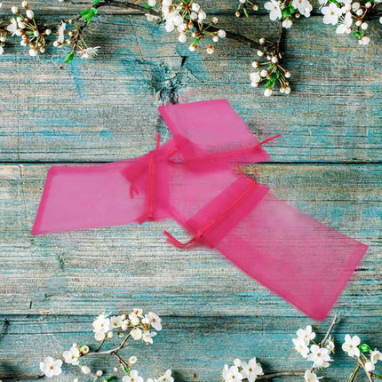Organza Drawstring Gift Bags â€“ Small Mesh Pouches for Wedding, Party & Festival Favors (50 Pcs Set)