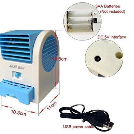 Portable bladeless mini AC for easy placement.