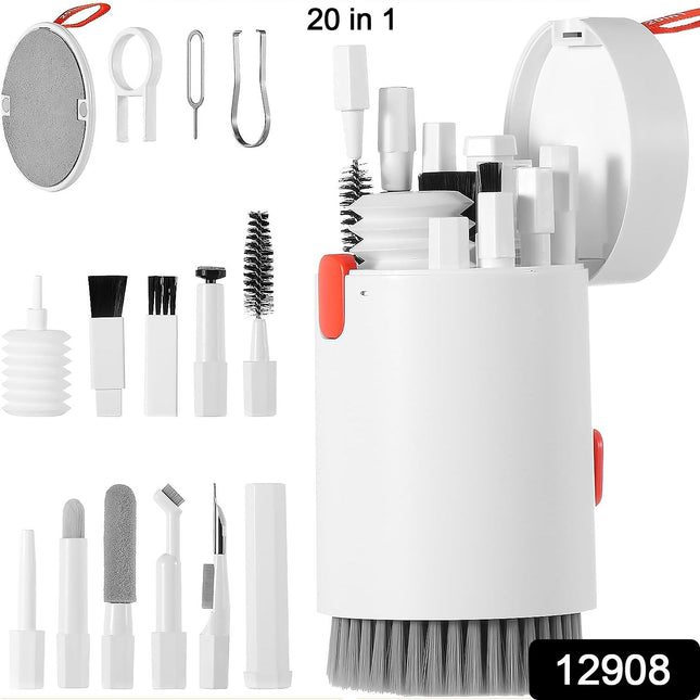 Keyboard Cleaner Kit, 20-in-1 Laptop Phone Screen Cleaning Kit, Keyboard Cleaning Kit with Electronic Cleaning Brush Spray for AirPods Pro,  iPhone Pro, Camera, Computer CleaningÂ 