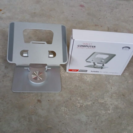 Aluminum Alloy 360Â°Rotating Bracket, Adjustable Tablet Stand, Portable Foldable Ergonomic Tablet Support