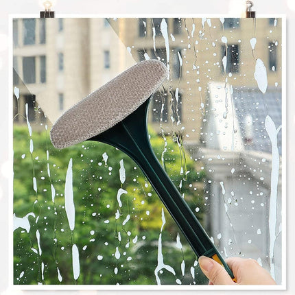 2-in-1 Mesh Cleaning Brush & Wiper with Extended Handle â€“ Window Cleaner (1 Pc)