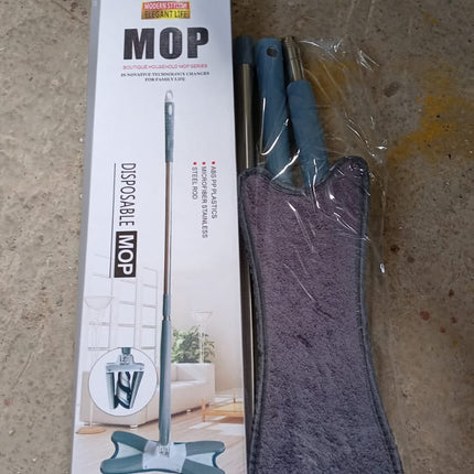 Hands-free microfiber mop with 360Â° head