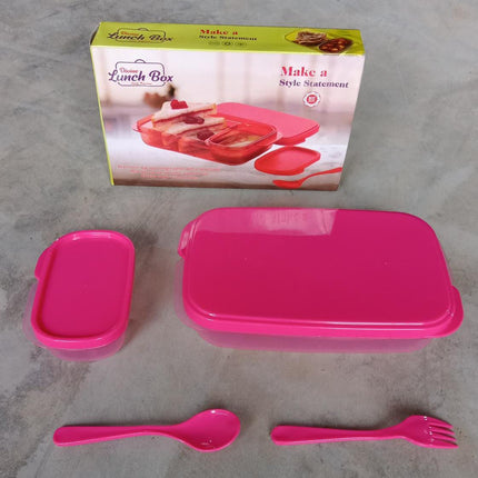 Compact lunch box perfect for on-the-go meals.