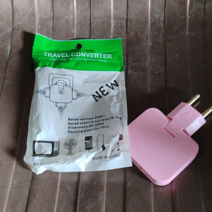 Wireless 3 in 1 Foldable Wall Plug Adapter / Socket / Converter (1 Pc)