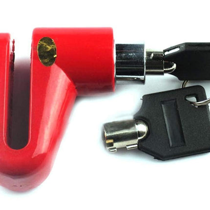 Wheel padlock disc lock for motorcycles and scooters