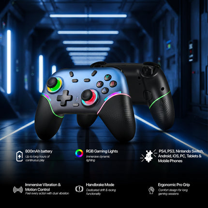 PLAYXSUNDI New Style Game Controller Joysticks Consoles 2.4G Wireless Gaming Gamepad for Ps4 Mobile Phone PC