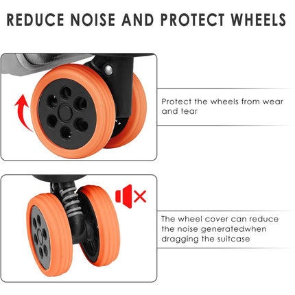 Silicone Luggage Wheel Covers â€“ Noise Reduction & Protection (8 Pcs)
