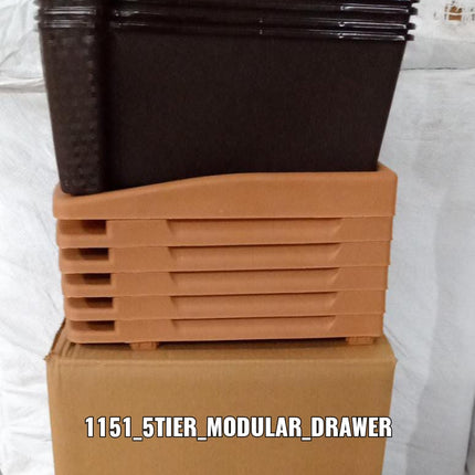 Modular plastic drawers for storage