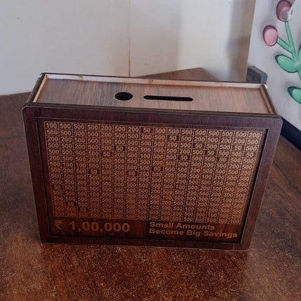 Wooden Money / Piggy Bank, Money Box (1 Pc / Pen Not Included)